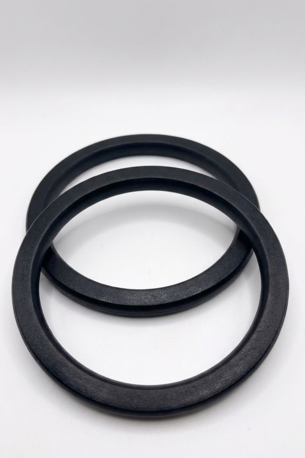 Wooden Ring Model Bag Handle 13.5 cm - Black