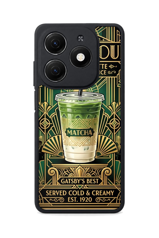 Spark 20 Compatible Matcha Patterned Camera Protected Shockproof Case