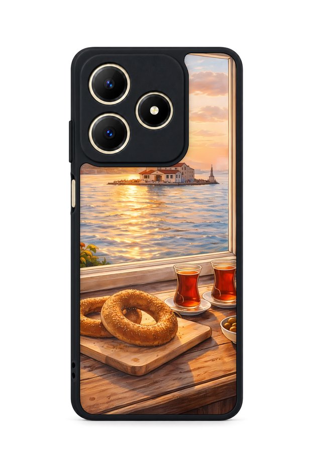 حافظة مقاومة للصدمات متوافقة مع Realme C61 مع حماية للكاميرا بنمط Girl Tower