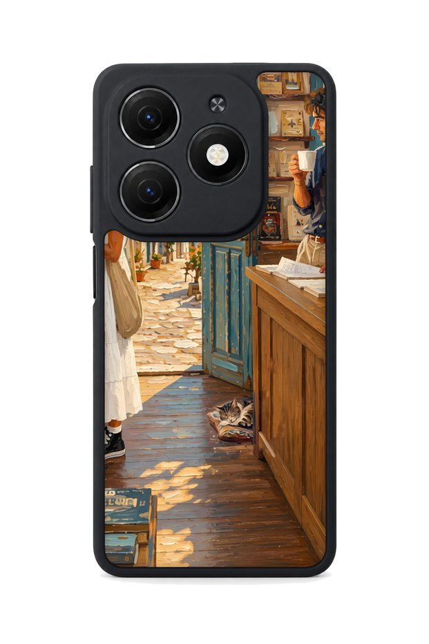 Spark 20 Compatible Bookshop Patterned Camera Protected Shockproof Case
