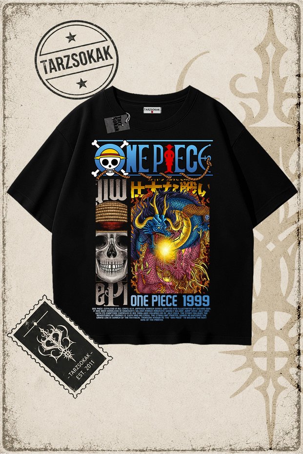 One Piece Anime Characters Oversize Unisex T-Shirt White