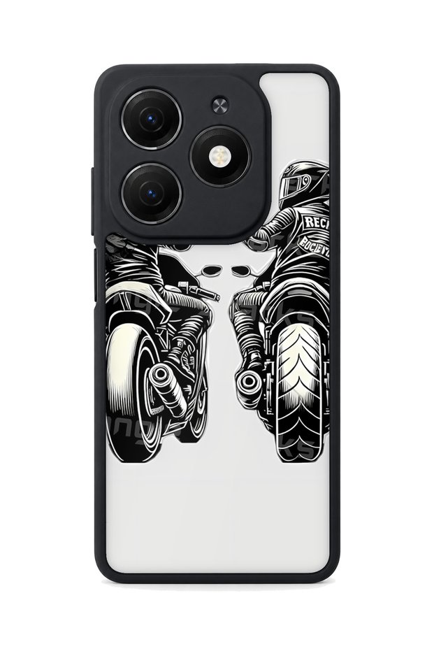 Spark 20 Compatible Motorcuçift Patterned Camera Protected Shockproof Case