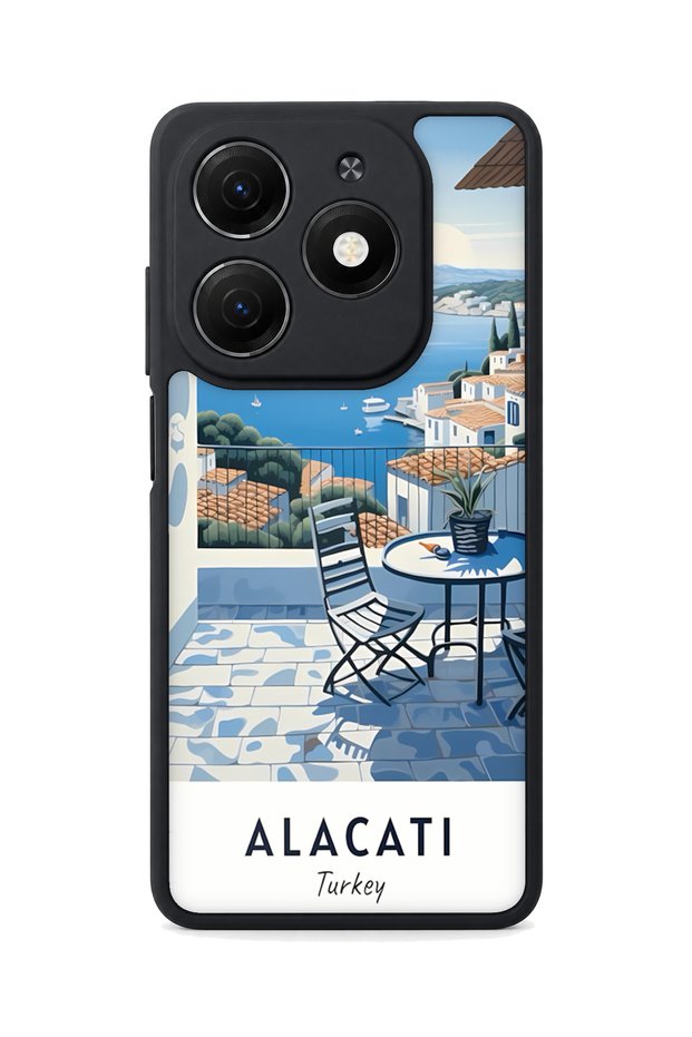 Spark 20 Compatible Alaçatı Patterned Camera Protected Shockproof Case