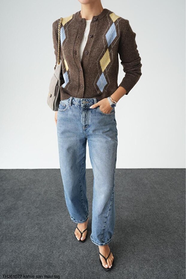 Baklava Patterned Cardigan