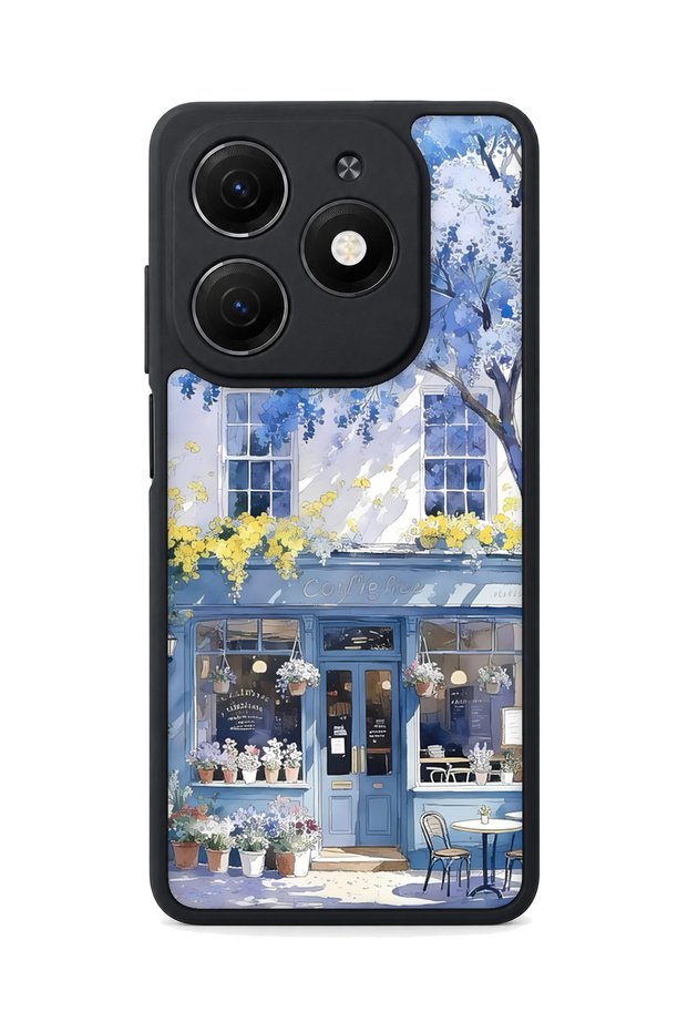 Spark 20 Compatible Flowercafe Patterned Camera Protected Shockproof Case