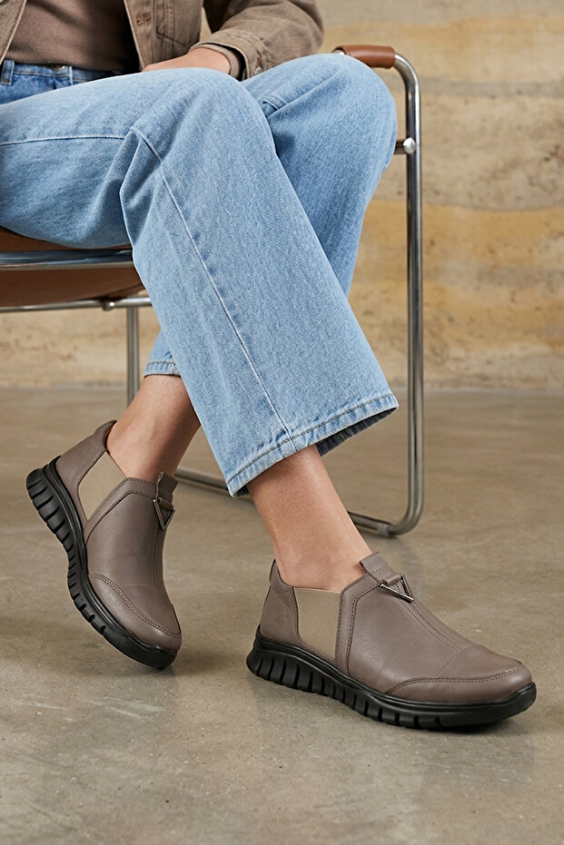 , Women's Genuine Leather Comfort Shoes 16355Z2888 Light Mink