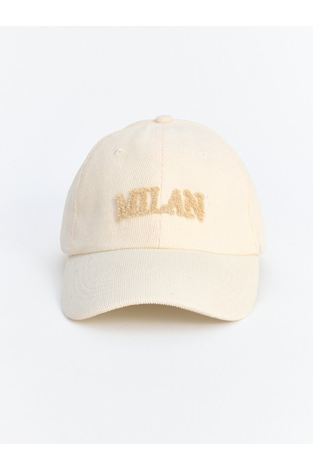 Two Mt Shop Quality Lcw Accessories Ecru Gabardine Embroidered Women's Cap Hat