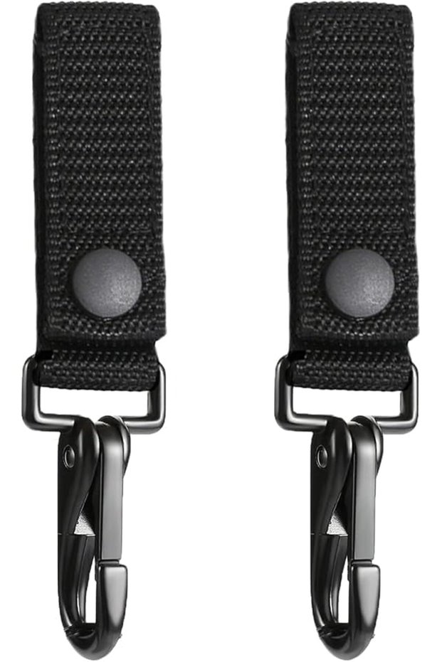 Heavy Duty Belt Keeper Clip and Backpack Hook,Metal Key Chain Clip for Duty Belts,Black