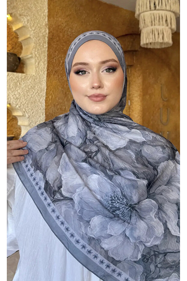 Desenli Bambu Kraş Aura Şal