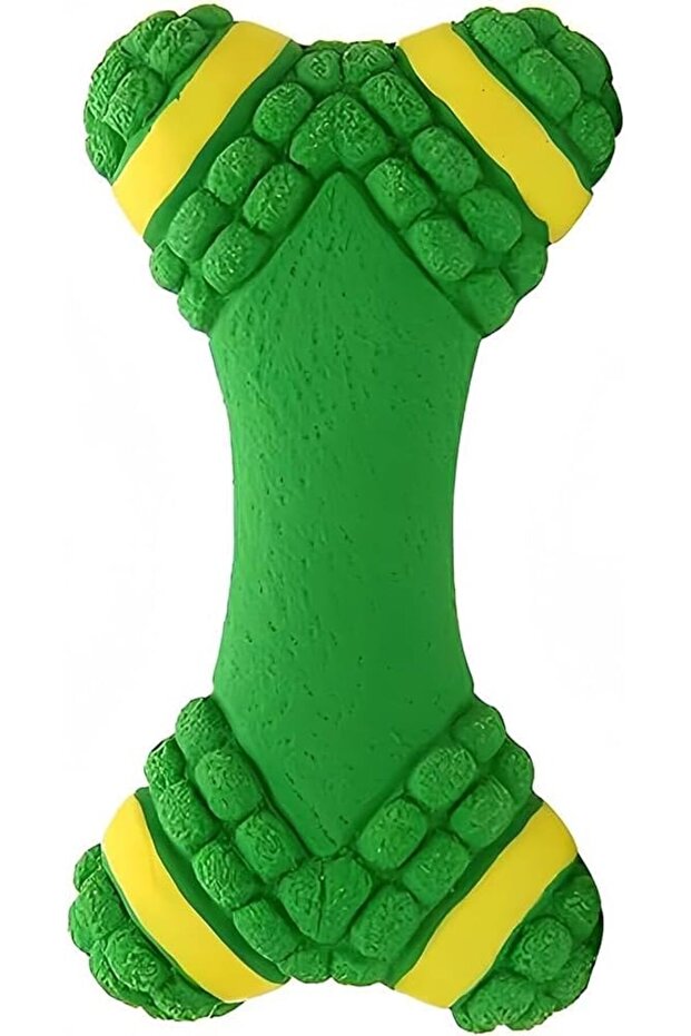 Interactive Latex Squeaky Dog Chew Toy,Durable Natural Rubber Toy for Aggressive Chewers,Green
