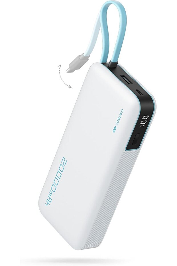 CP25 20000mAh 55W Fast Portable Charger with Built-In Cable