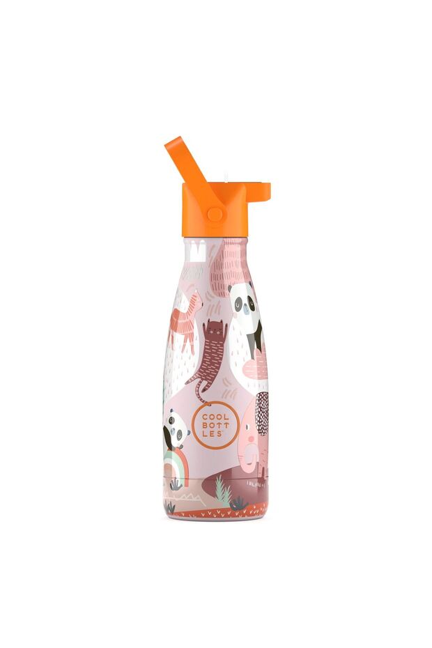 The Kids Bottle Panda Gang Thermos Water Bottle with Straw 260 ml
