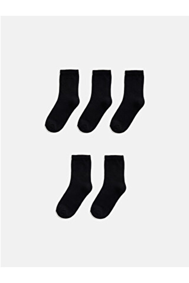 Black Boys' Socks 5-Pack