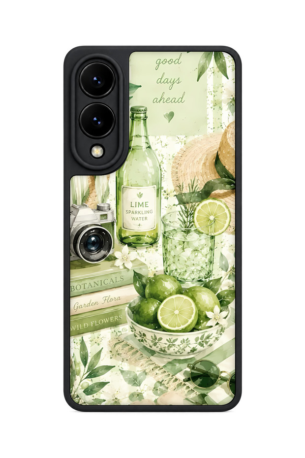 Samsung Galaxy S25 Edge Compatible Summer Patterned Shockproof Case with Camera Protection