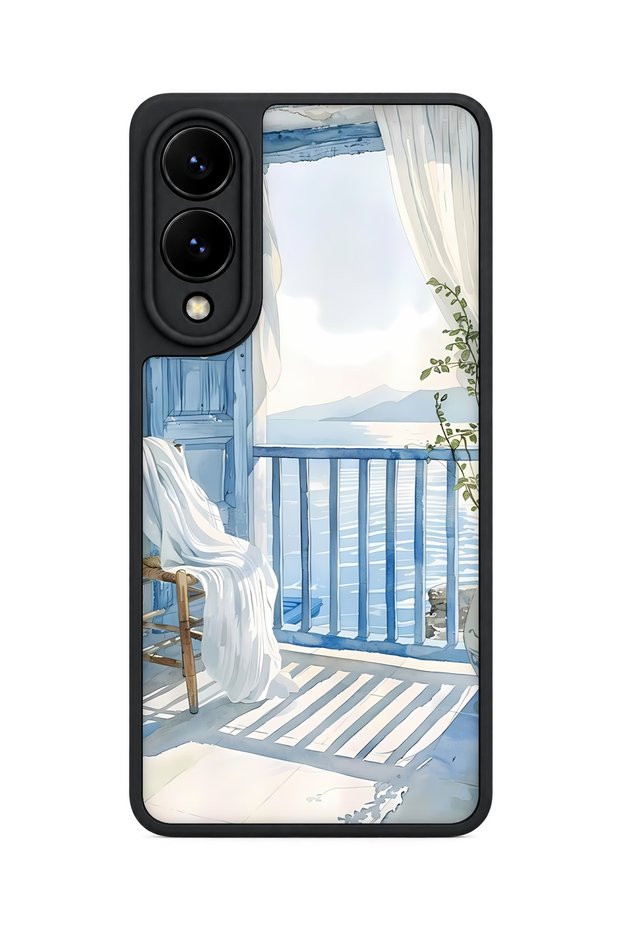 Samsung Galaxy S25 Edge Compatible Balcony Patterned Camera Protected Shockproof Case