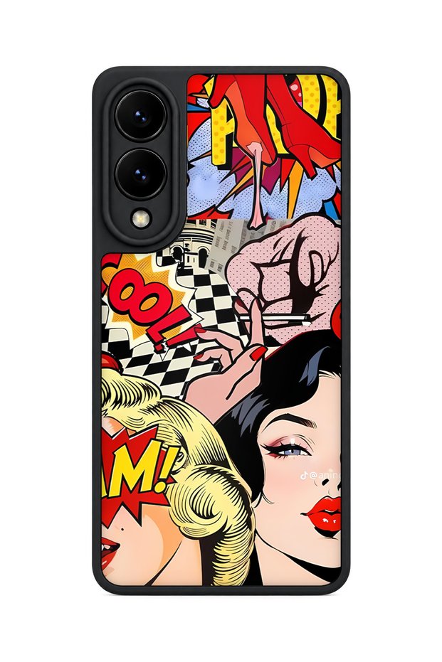 Samsung Galaxy S25 Edge Compatible Nostalgia Patterned Camera Protected Shockproof Case