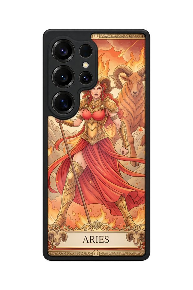 Samsung Galaxy S25 Ultra Compatible Horoscope Patterned Shockproof Case with Camera Protection
