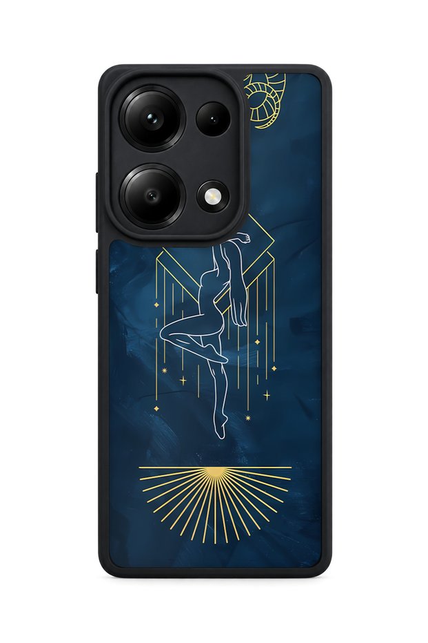 حافظة مقاومة للصدمات متوافقة مع Redmi Note 13 Pro 4G مع حماية للكاميرا بنمط تصميم كوكبة النجوم