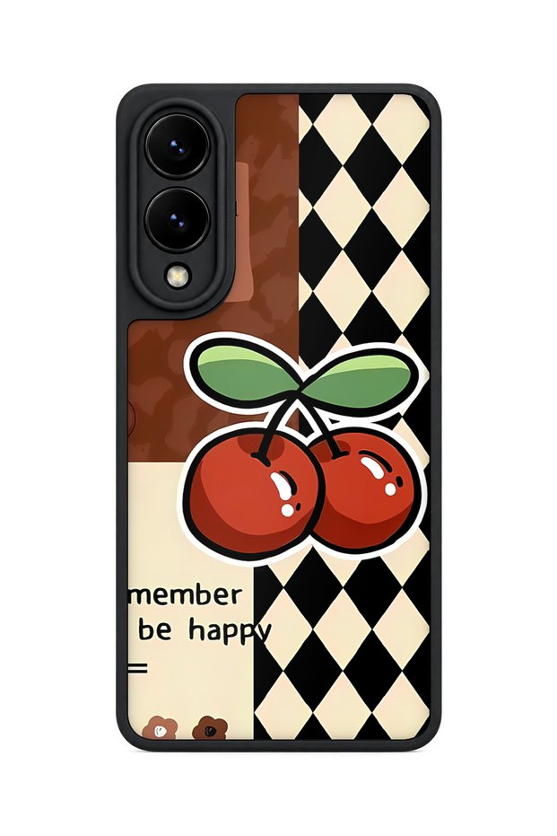 Samsung Galaxy S25 Edge Compatible Happiness Patterned Shockproof Case with Camera Protection