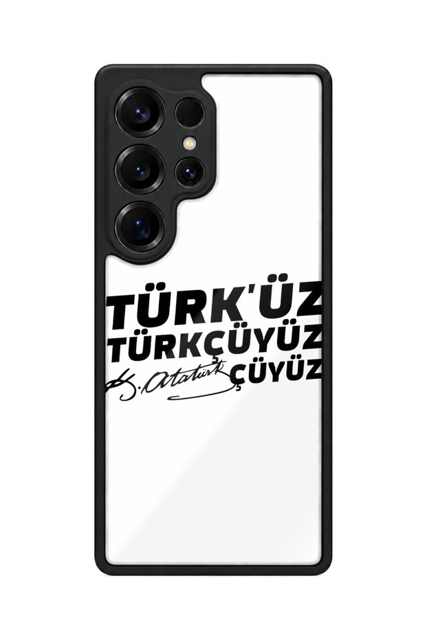 Samsung Galaxy S25 Ultra Compatible Typography Patterned Shockproof Case with Camera Protection
