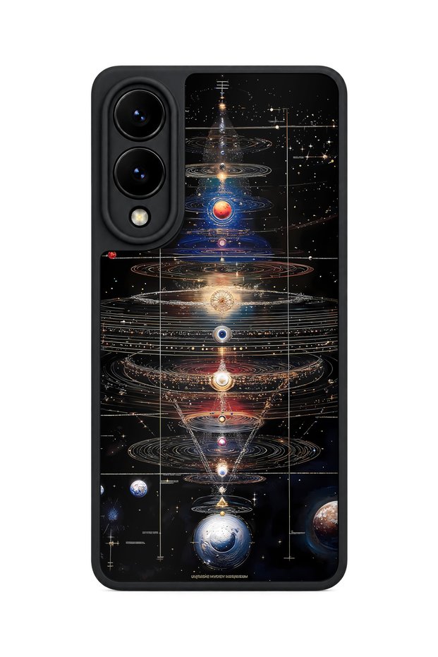 Samsung Galaxy S25 Edge Compatible Solar System Patterned Shockproof Case with Camera Protection