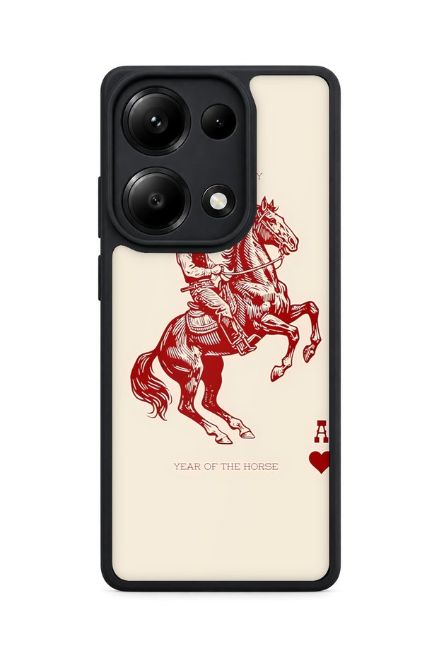 حافظة Redmi Note 13 Pro 4G متوافقة مع نمط الحصان ومقاومة للصدمات مع حماية للكاميرا