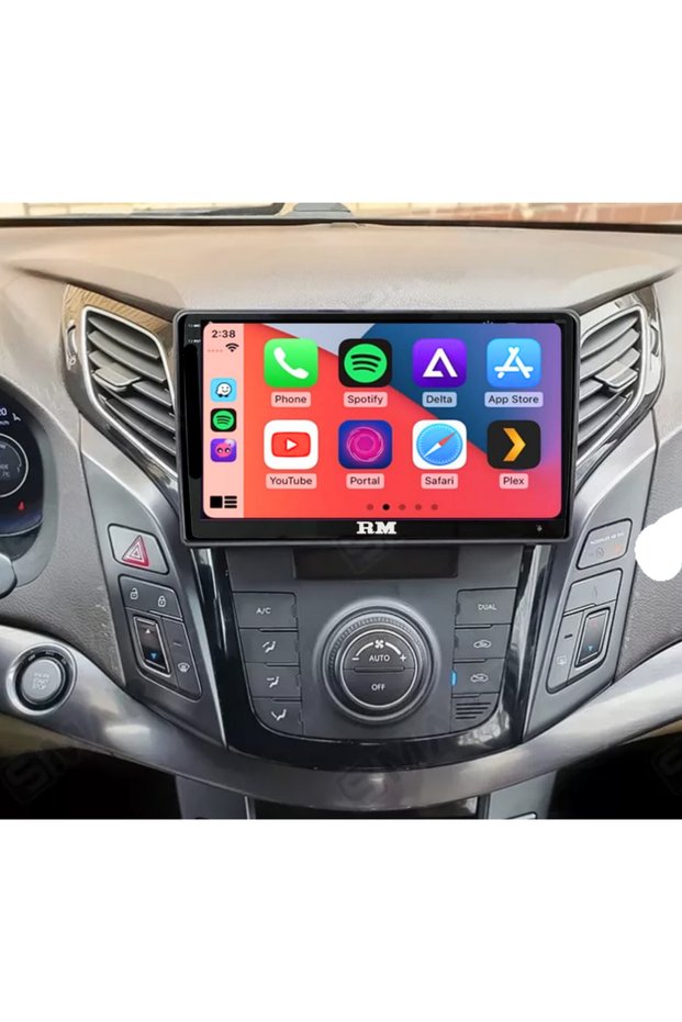 نظام أندرويد من Roadmaster لسيارة هيونداي i40 موديل 2011-2017 مع إطار، يدعم كاربلاي لاسلكيًا وأندرويد أوتو، وكاميرا خلفية مدمجة بتقنية AHD.