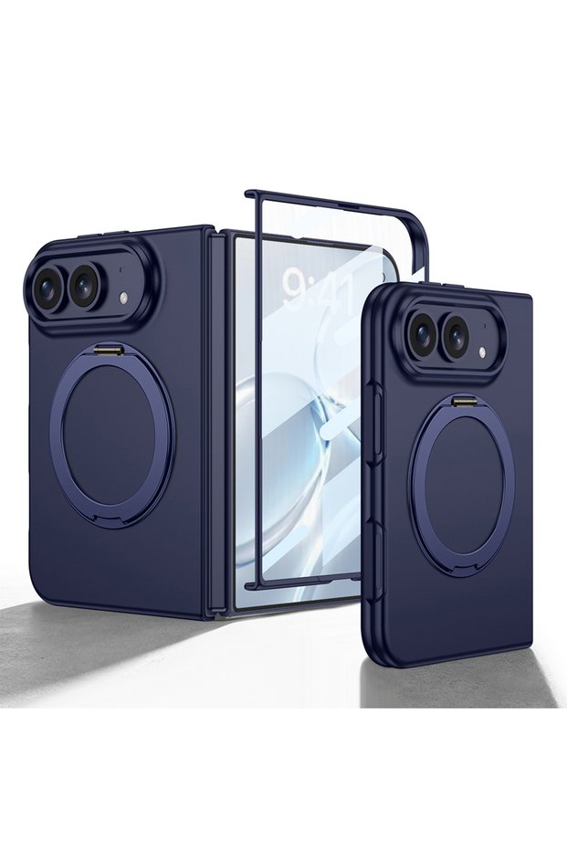 Case Compatible with iPhone Duo Z-Kıpta 360 ° Magnetic Design Compatible with Magsafe with Ring Stand, Camera Lens Protection, Shock-Absorbing Hard Cover, Slim Structure and Ring Stand