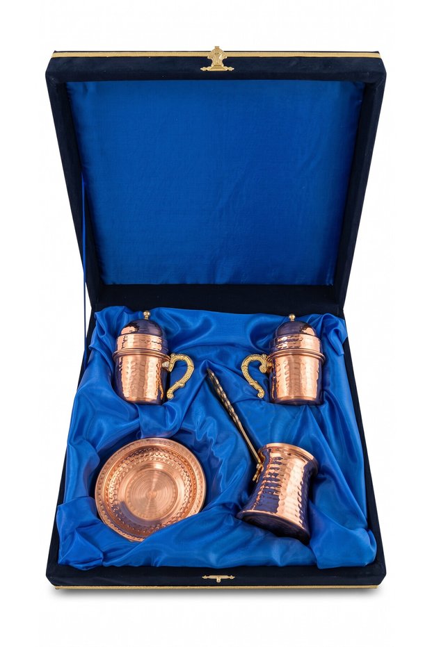 Gift Set with Special Box: 2 Coffee Cups and 1 Coffee Pot for 2 People