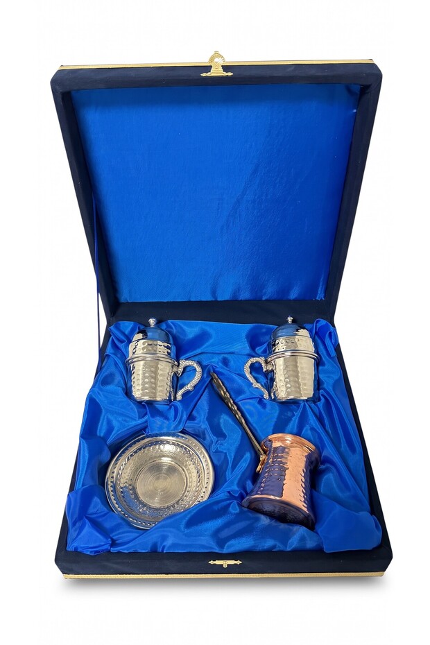 Gift Set with Special Box: 2 Coffee Cups and 1 Coffee Pot for 2 People