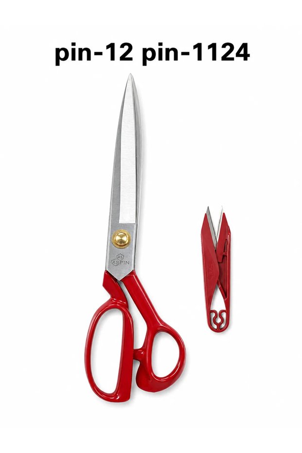 Pin Red 12 No. Professional Tailor Scissors 30-31 cm – Snap Scissors with Gift