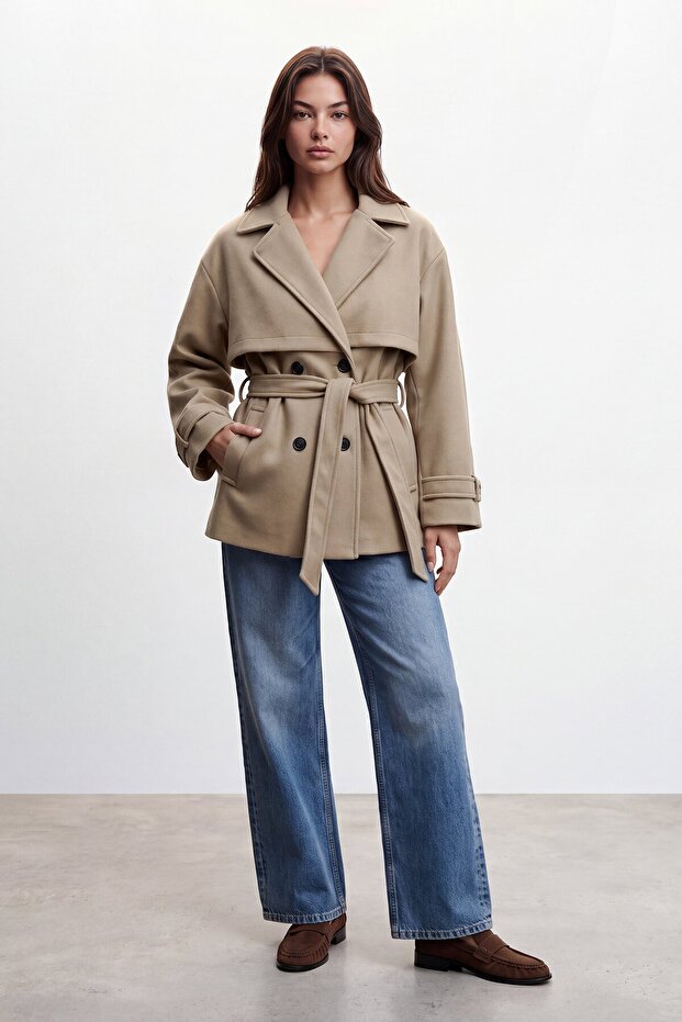 Buttoned Cashmere Coat