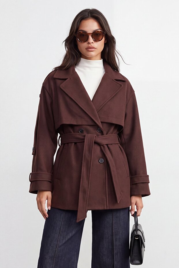 Buttoned Cashmere Coat