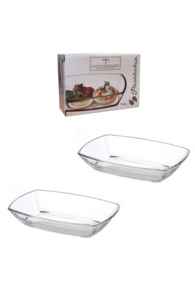 54673 Pasabahce Tokio Serving Plate set of 2 - 140mm x 100mm CLEAR 140*100 MMmm