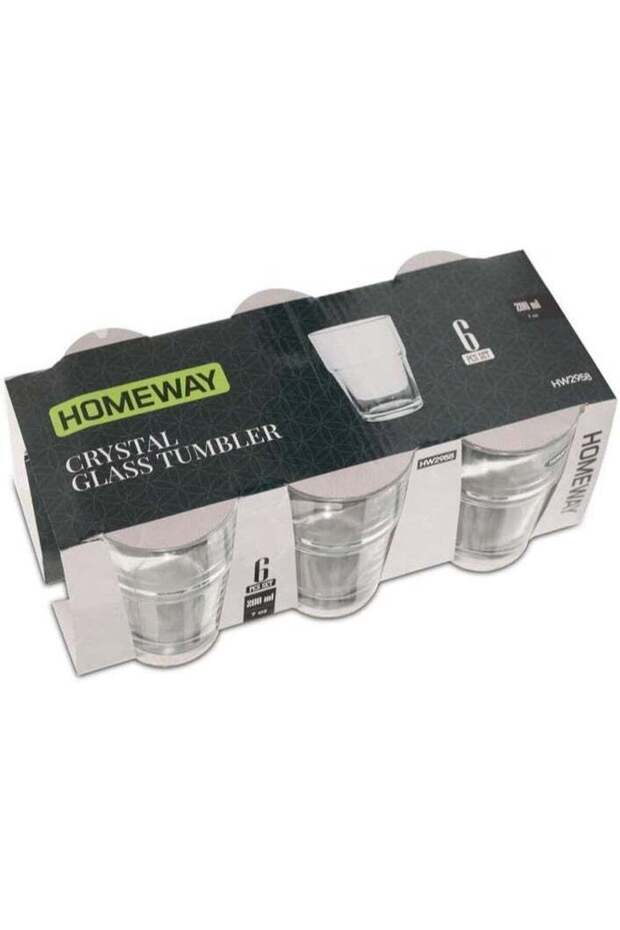 Homeway Glass Tumbler Crystal 6Pcs Set – Elegant And Durable Drinkware Set-HW2959
