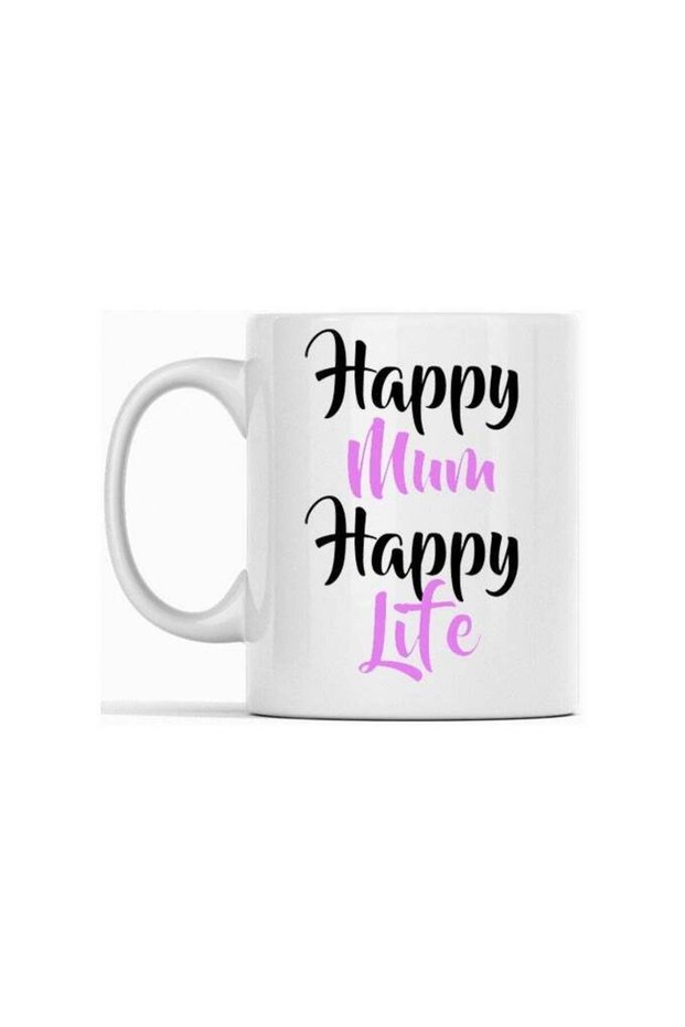 "Happy Mum, Happy Life: A Heartwarming Mug Celebrating the Joys of Motherhood"