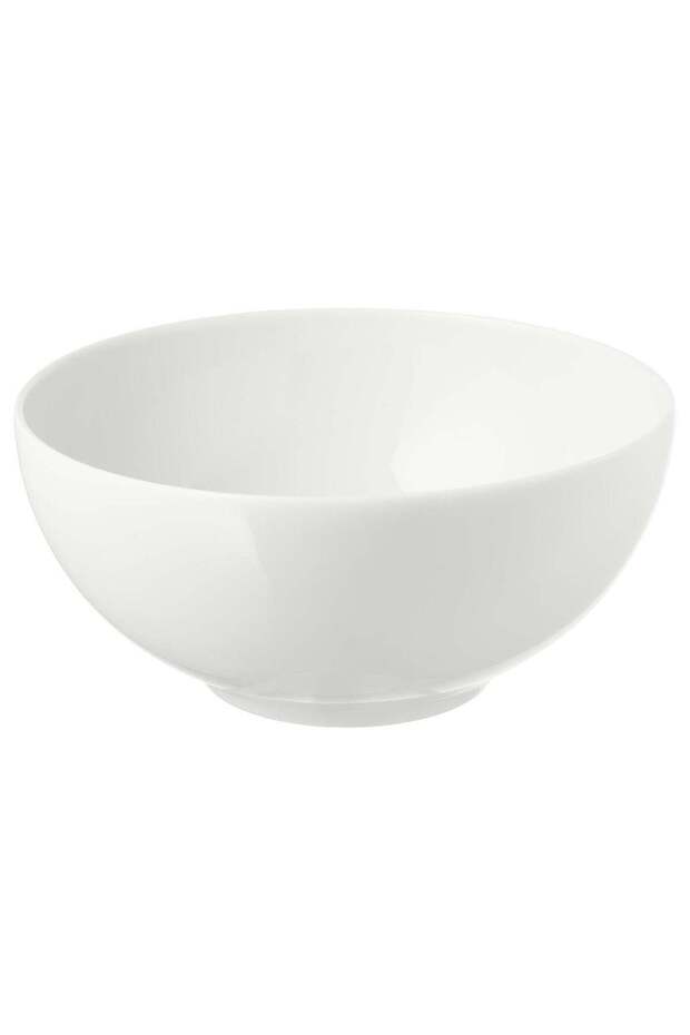 White Feldspar Porcelain Bowl with Rounded Sides, 16 cm, 0.8 L
