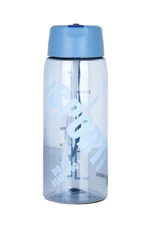 Water Bottle With Grab String 800 ML - Blue