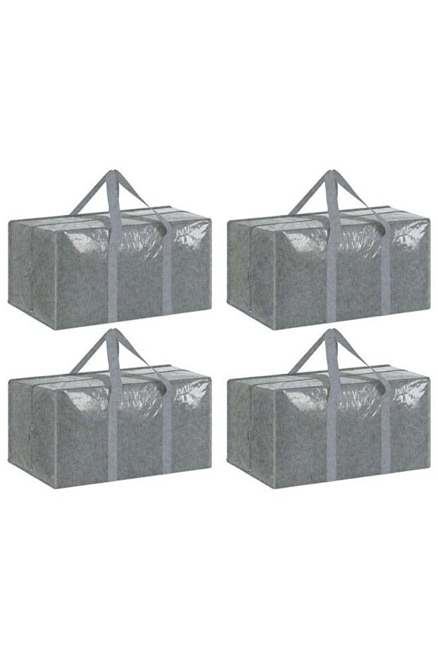 4 Pack Moving Bags, Storage Bags with Strong Zipper & Comfortable Handles, Foldable Clothes Storage Bags, Waterproof and Dustproof,Sturdy and Durable,for Bedding, Duvet, Comforter,Pillow,Toys,73*35*3