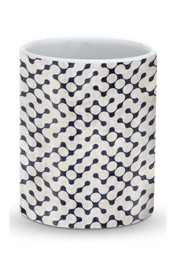 Premium Connect The Dots Designer Mug Beige/Black