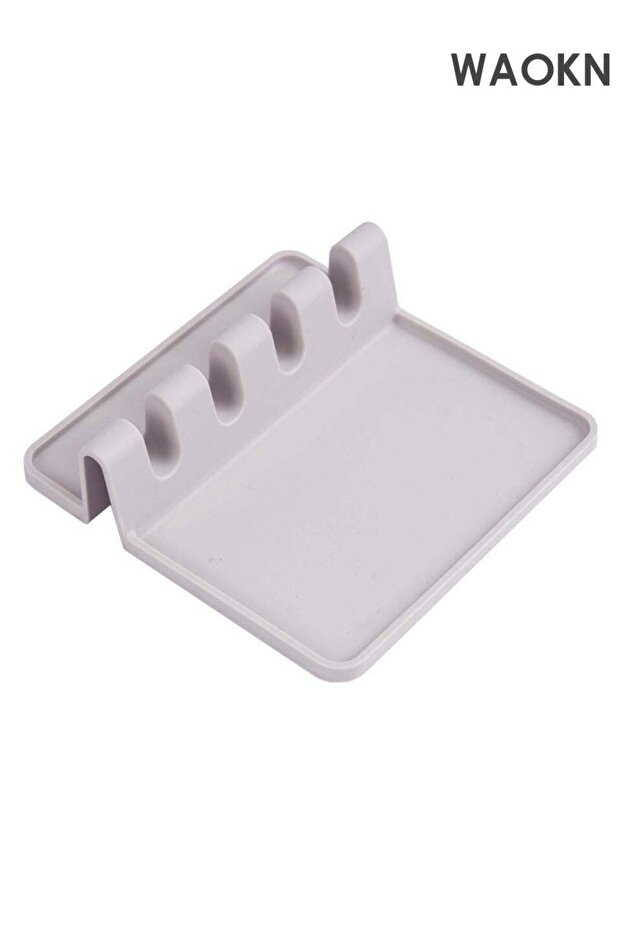 Kitchen Spoon Rest for Multiple Utensils High Heat-Resistant Silicone Drip Pad , BPA-Free Spoon Holder for Stove Top , Kitchen Gadget Holder for Ladles , Tongs , Cooking Spatula - Makes Great Gift ,