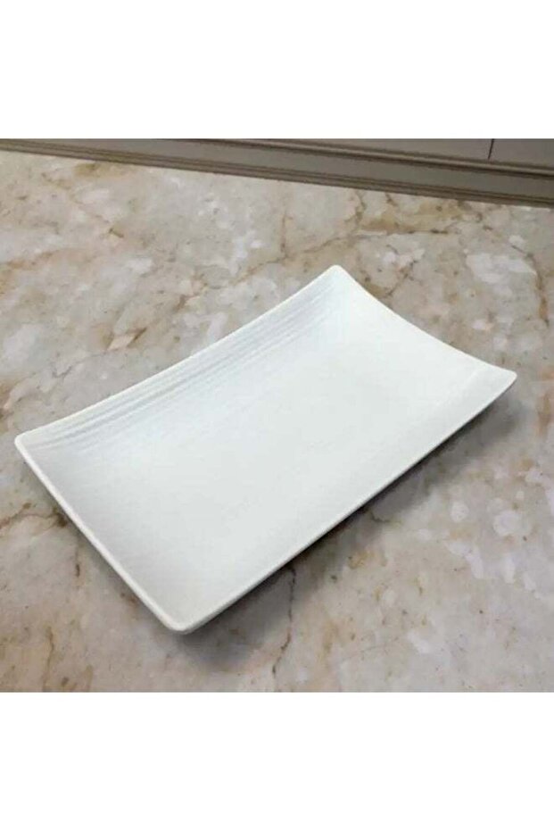Melamine Italy Designed 8 Inch Matt Finish Medium Tray- White