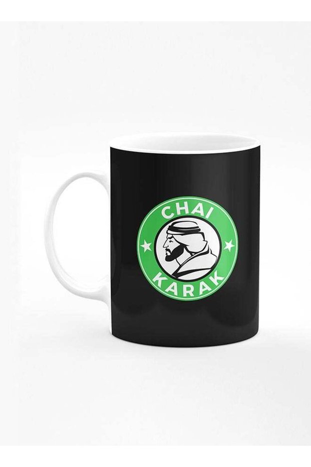 Designer Printed Coffee Mug with Heavy Duty Handle 11oz Ceramic Personalised Gift Mugs Cup [Microwave Safe & Dishwasher Proof] - Chai Karak
