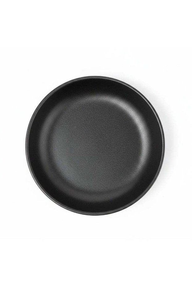 Black Matte Ceramic Deep Dinner Plate 28.5cm Premium Serveware, Soup Plate