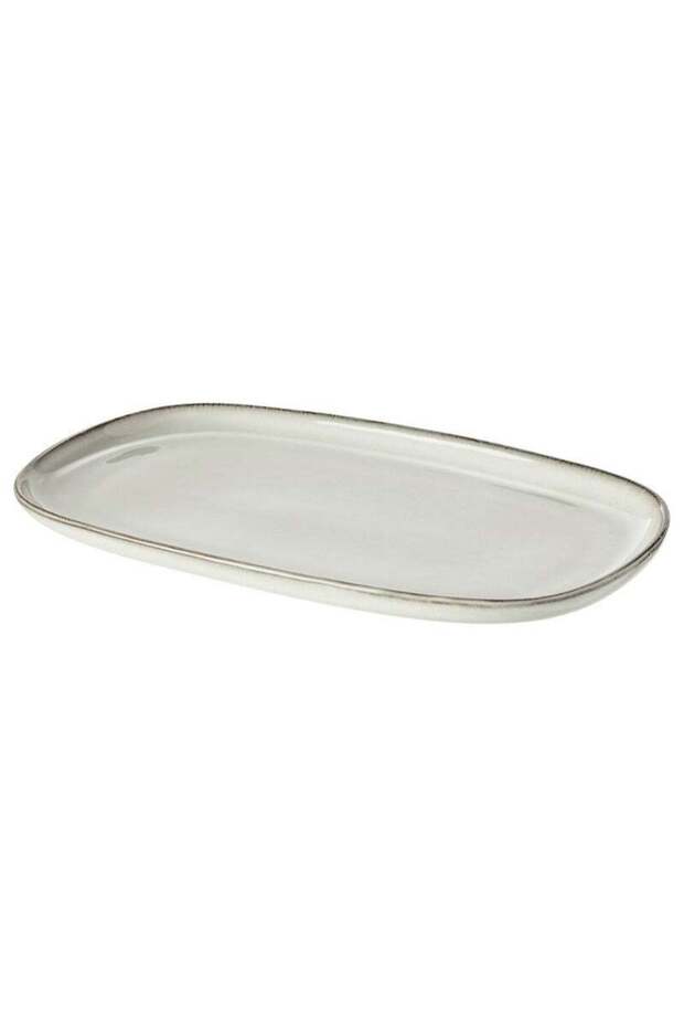 Plate, Grey, 31x19 cm, Durable & Decorative