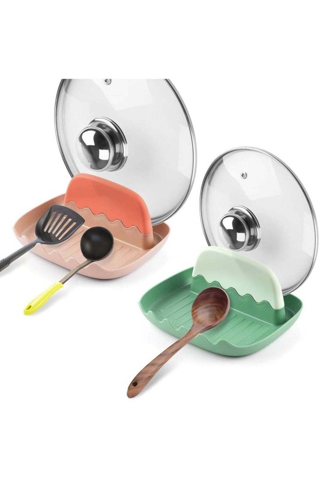2-Pack Spoon Holders, Neat and Drip-Proof Spoon Holder, Kitchen Gadget Holder, Cooking Accessories for Countertop Stovetop