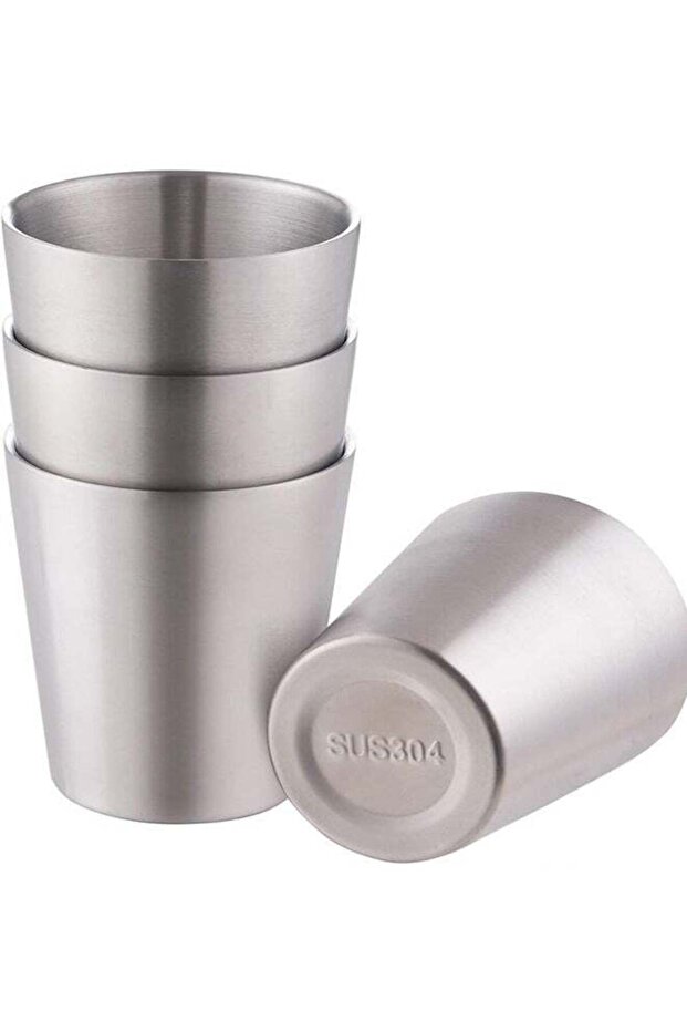 Stainless Steel Coffee Mugs, Double Wall Insulated Coffee Cups 4 Pack 300ml BPA Free Stainless Steel Tumblers Durable Drinking Cups for Home, Kitchen, office, Outdoor ideal for Ice Drinks/Hot Beverag
