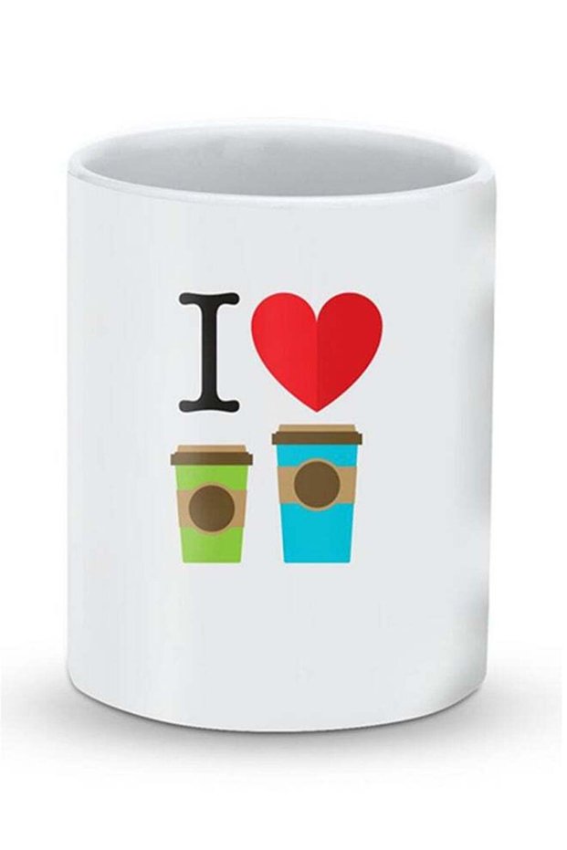 Premium I Love Coffee Designer Mug White/Red/Black