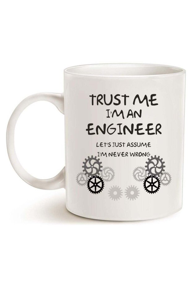 Funny Engineer Coffee Mug Unique Idea, Trust Me, I'm an Engineer Ceramic Cup