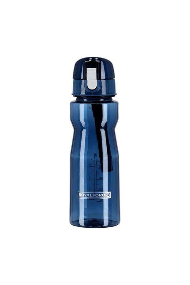 Royalford 750 ml Portable BPA-Free Plastic Water Bottle | Volume Marker, Straw, Sipper Spout, Loop Handle, Water Bottle, Travel, Hot and Cold | Ideal for Sports, Gym, Fitness, Trekking | Blue | RF522